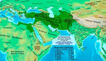 BCE 500 Achaemenid Empire& Qedarites (worldhistorymaps)